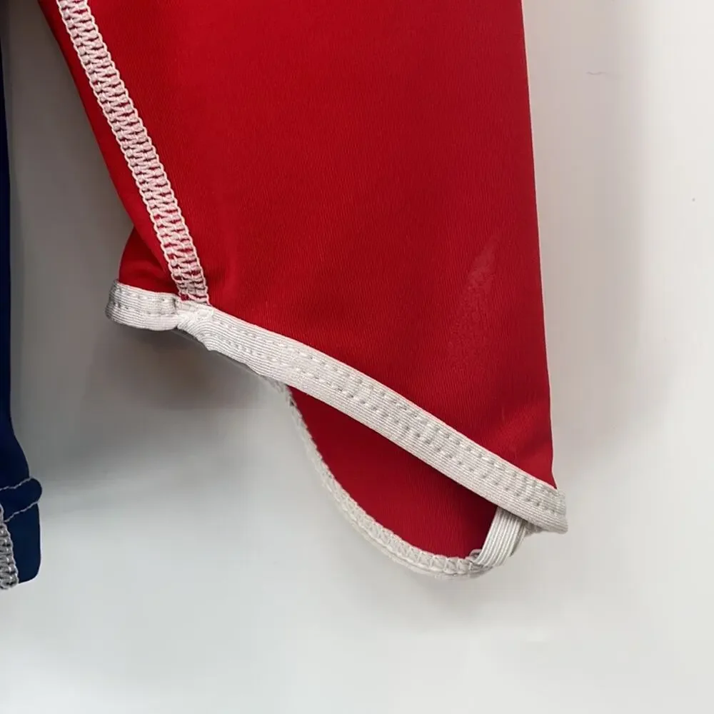 Sun Protection Boys Navy & Red Full Zip Long Sleeve Hoody Size 12